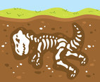 Tyranosaurus Rex Fossil Vector