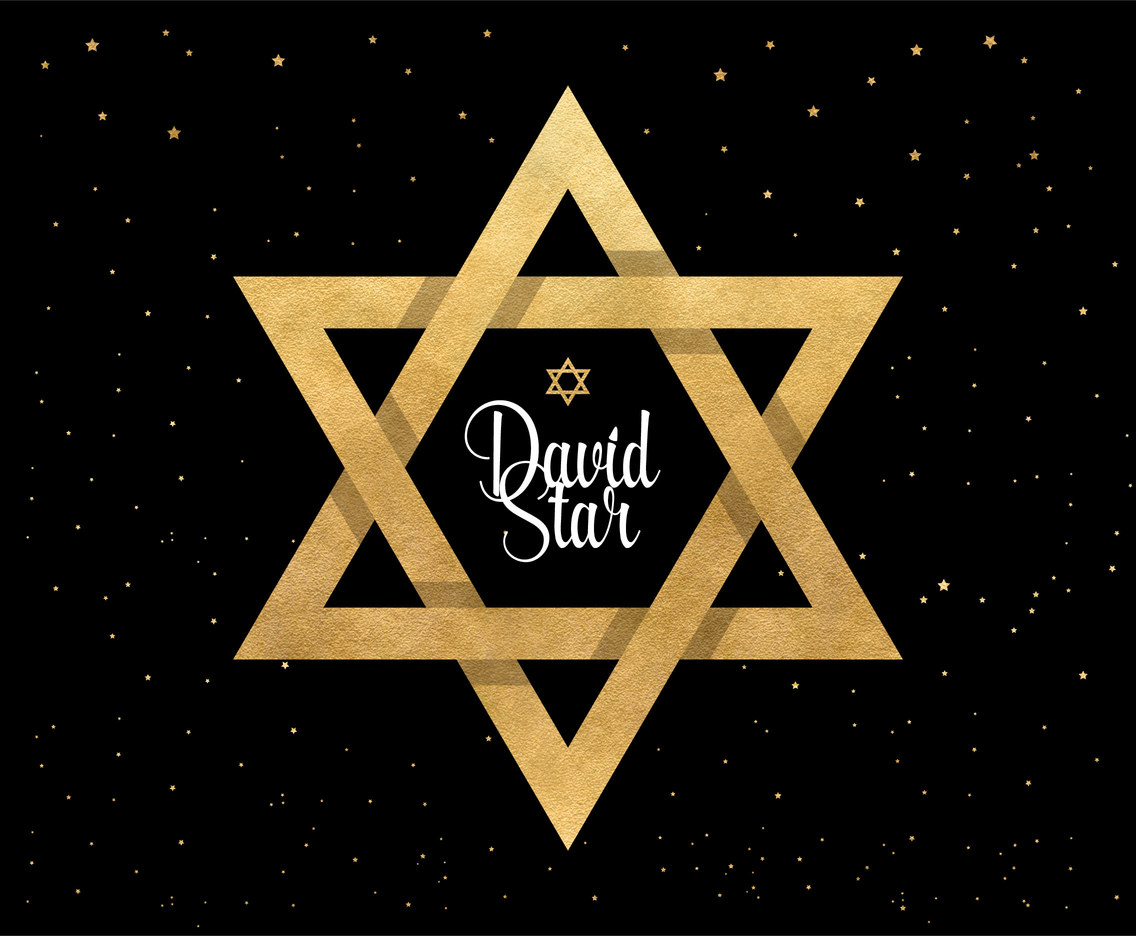 Origami Golden Star Of David