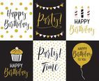 Happy Birthday Greeting Card And Party Invitation Templates