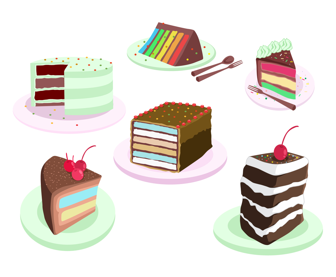 Yummy Layer Cakes Vector