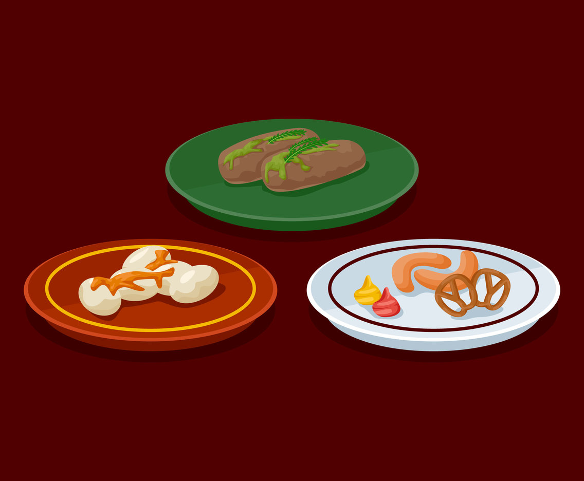 Unique Bavarian Food Vectors