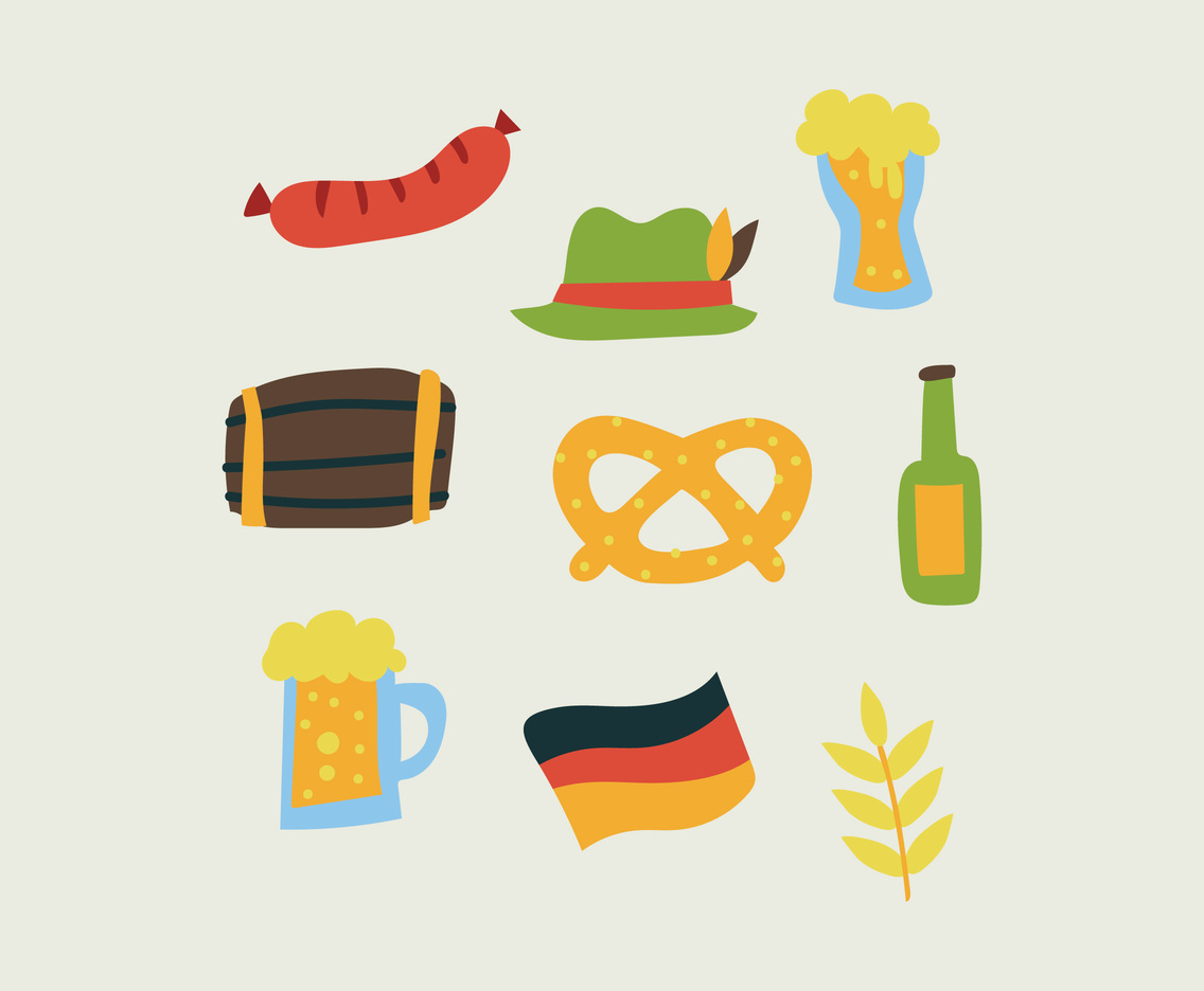 Colorful Oktoberfest Doodles