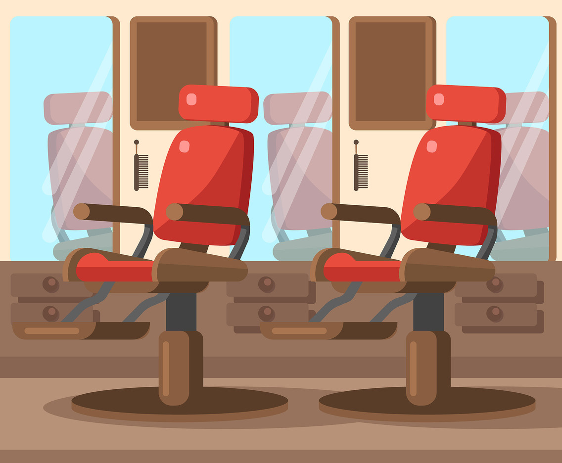 Barber Shop Chairs Vector