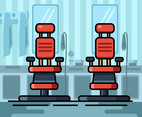 Barber Shop Vector in Thick Lines