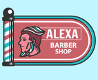Barber Shop Signboard Vector