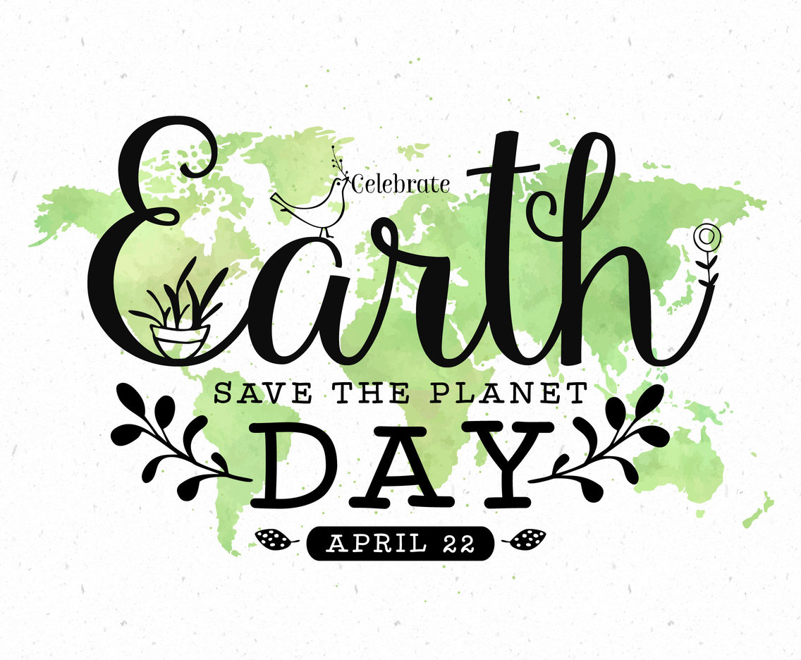 Earth Day Typographic Design Poster Vector Art & Graphics ...