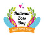 National Boss Day Typography
