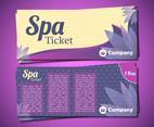 Spa Tickets Template Vector