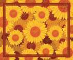 Sun Flowers Background Vector