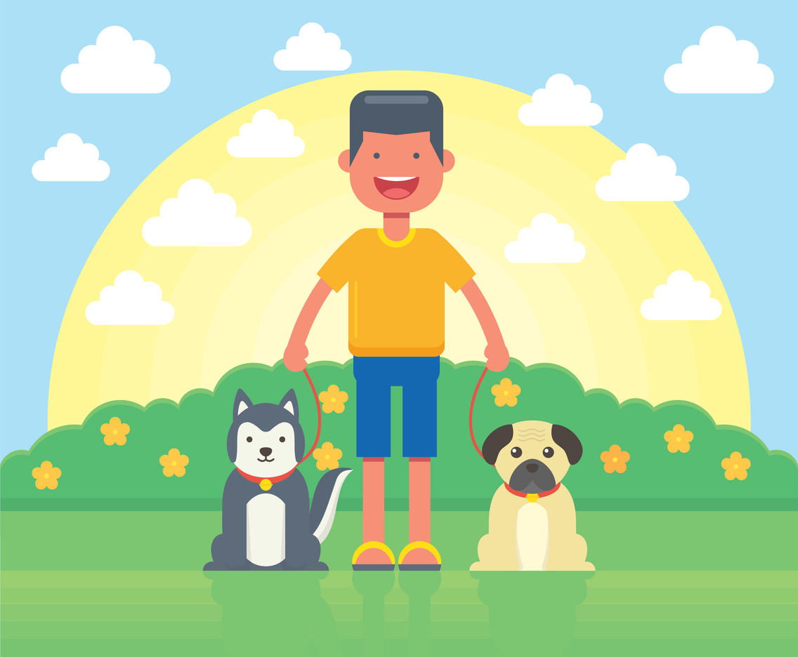 Boy and his dog 