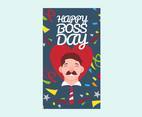 National Boss Day Card Vector