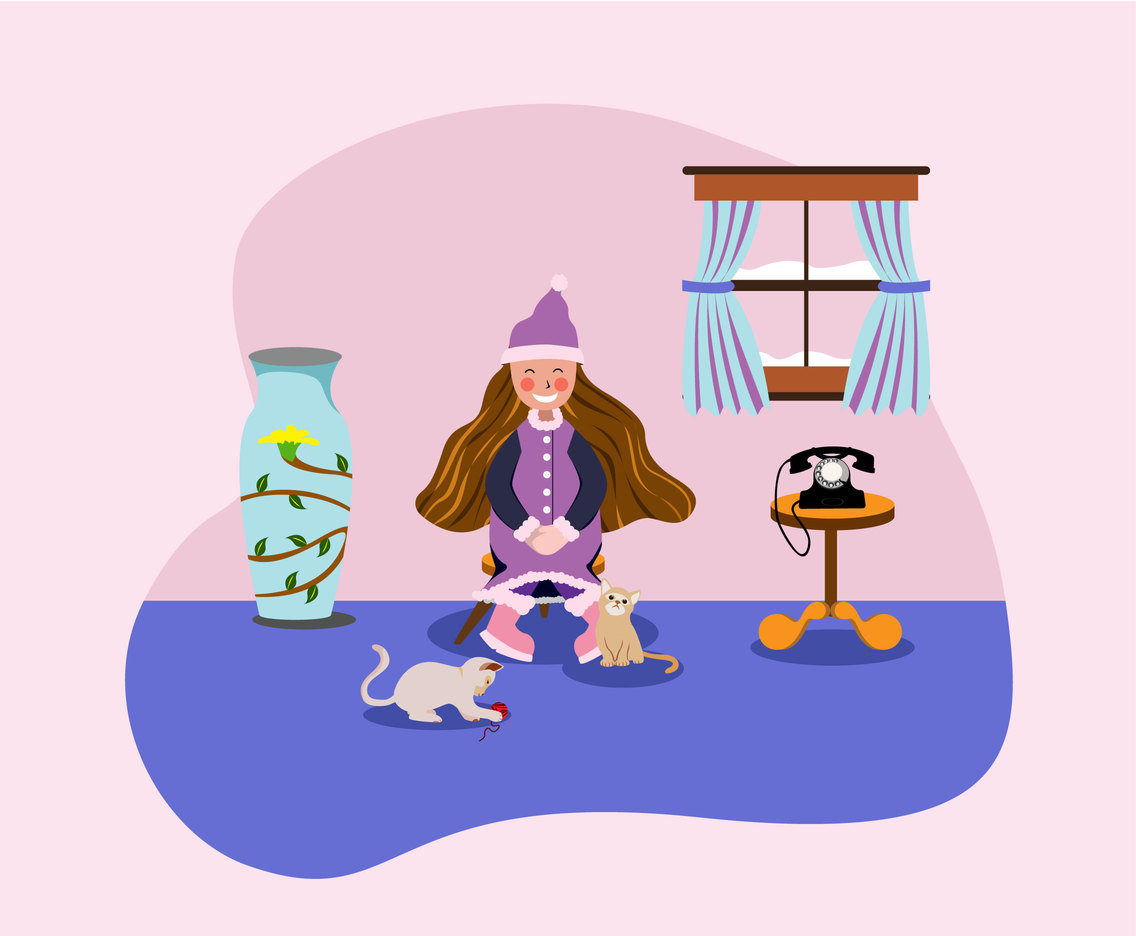 Winter Day with Cats