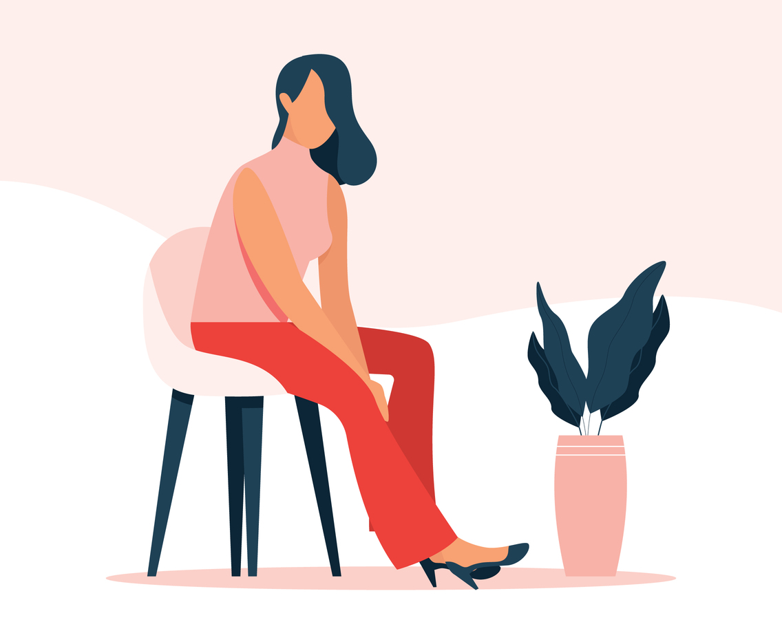 Women Sit On Chair Vector Art Graphics Freevectorcom
