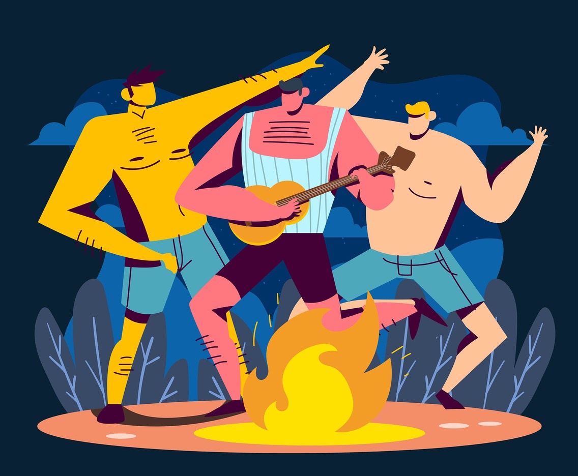 Music Around Campfire