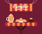 Pumpkin Spice Food Flat Illustration Vector