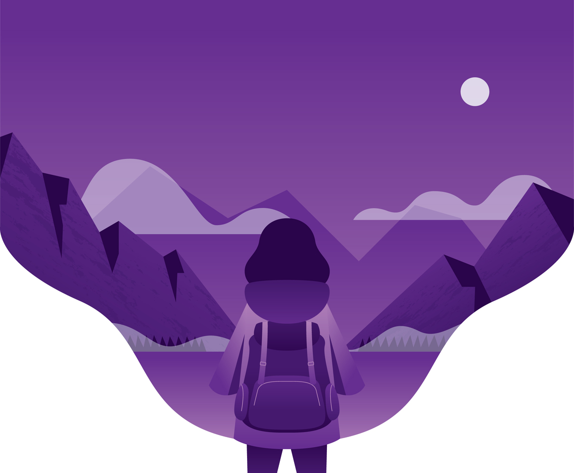 Explorer Enjoying Night View