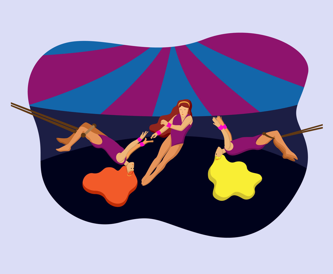 Trapeze Artist Show Vector