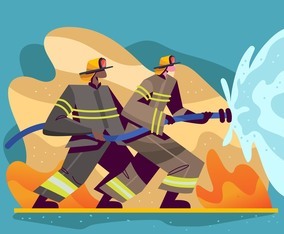 Firefighter Vector Art & Graphics | freevector.com
