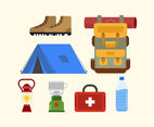 Supplies for Camping Vector