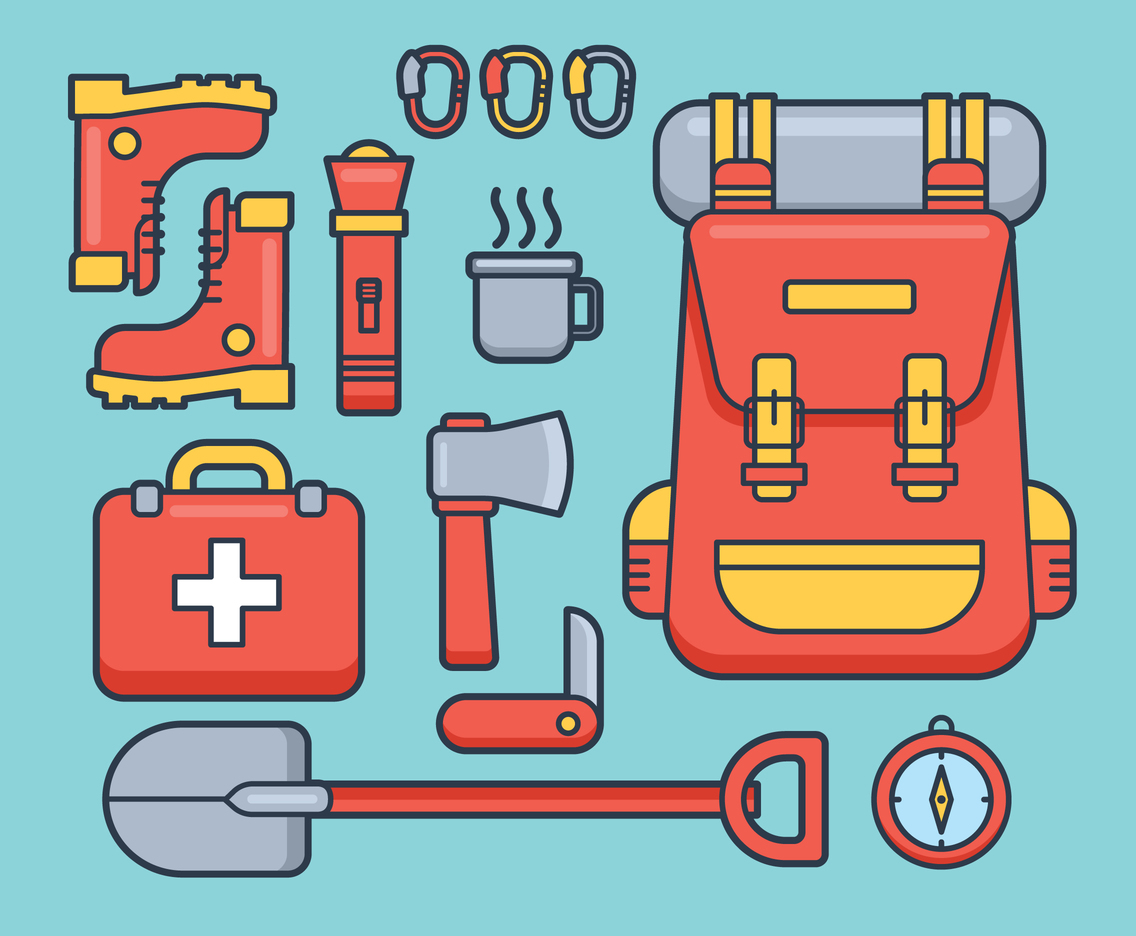 Camping Supplies Knolling