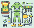 Camping supplies knolling