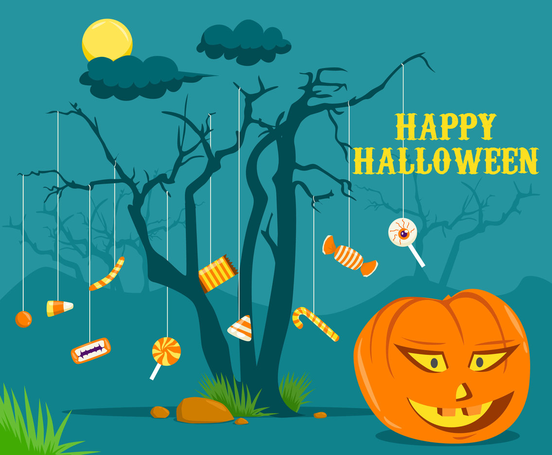 Happy Halloween Illustration Vector