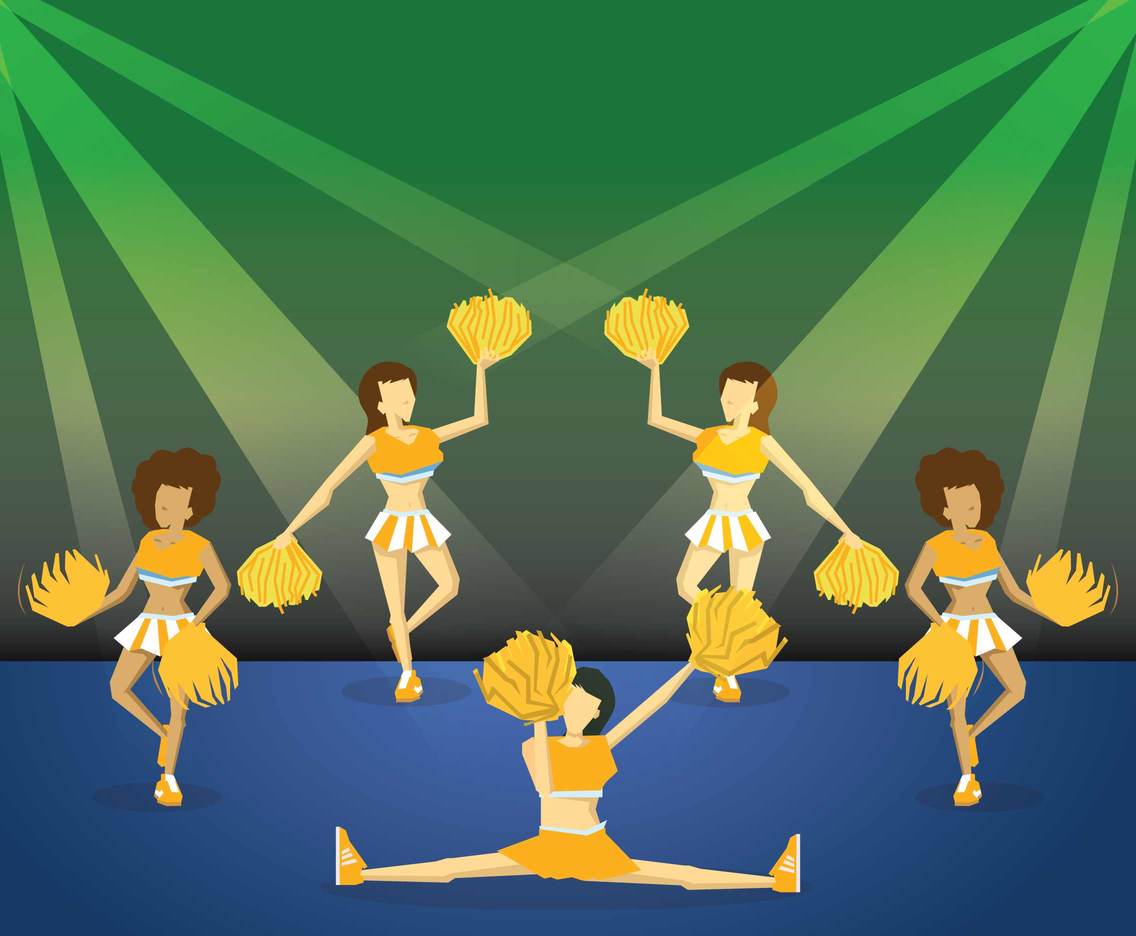 Download Free Free Cheerleader Illustration Vectors and other types of Free ...