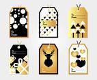 Holiday Gift Tags Template Vector 2