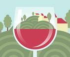 Vineyard Scenery First Person Illustration Vector