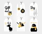 Holiday Gift Tags Template Vector
