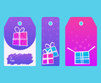 Unique Holiday Gift Tags Vectors