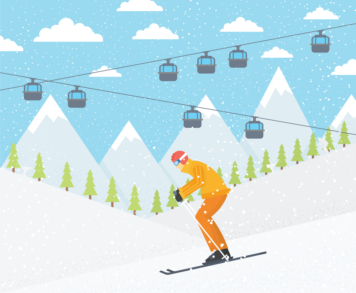 Skier Vector Art & Graphics | freevector.com