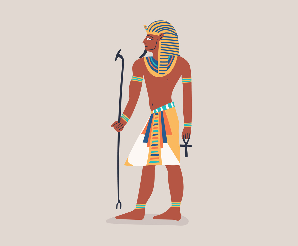 Colorful Pharaoh Drawing