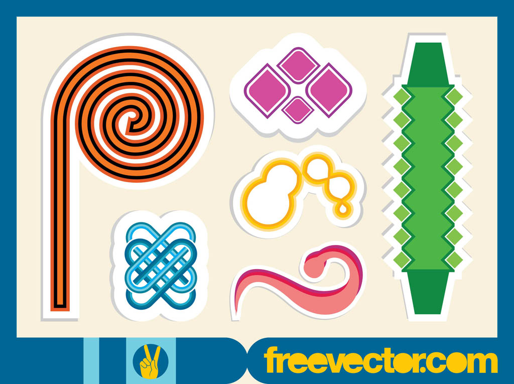 Abstract Vector Stickers