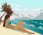 Beach Activities Illustrator Vector