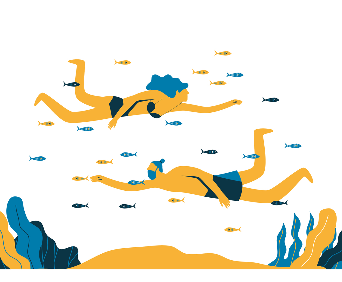Couple Swimming