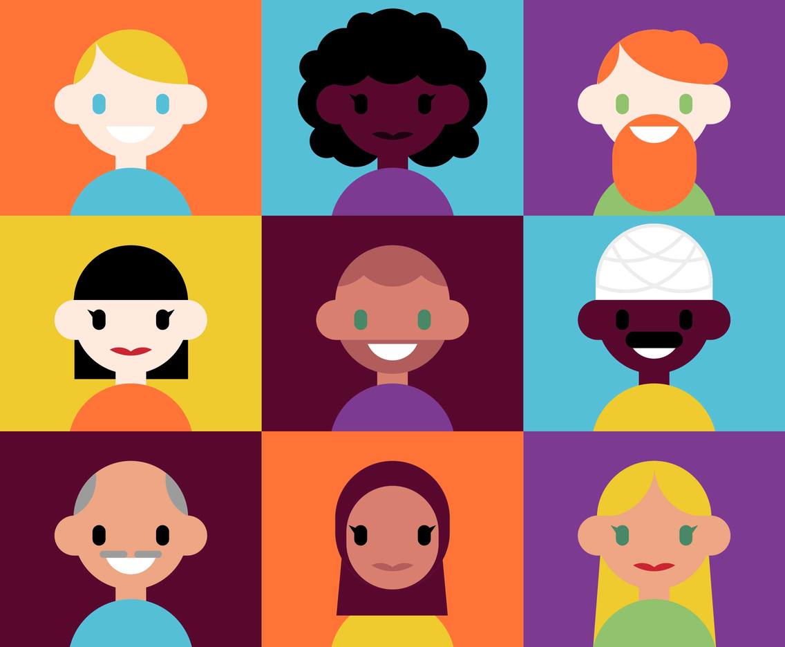 Multicultural Communities Flat Illustration Vector