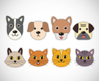 Cat and dog stickers