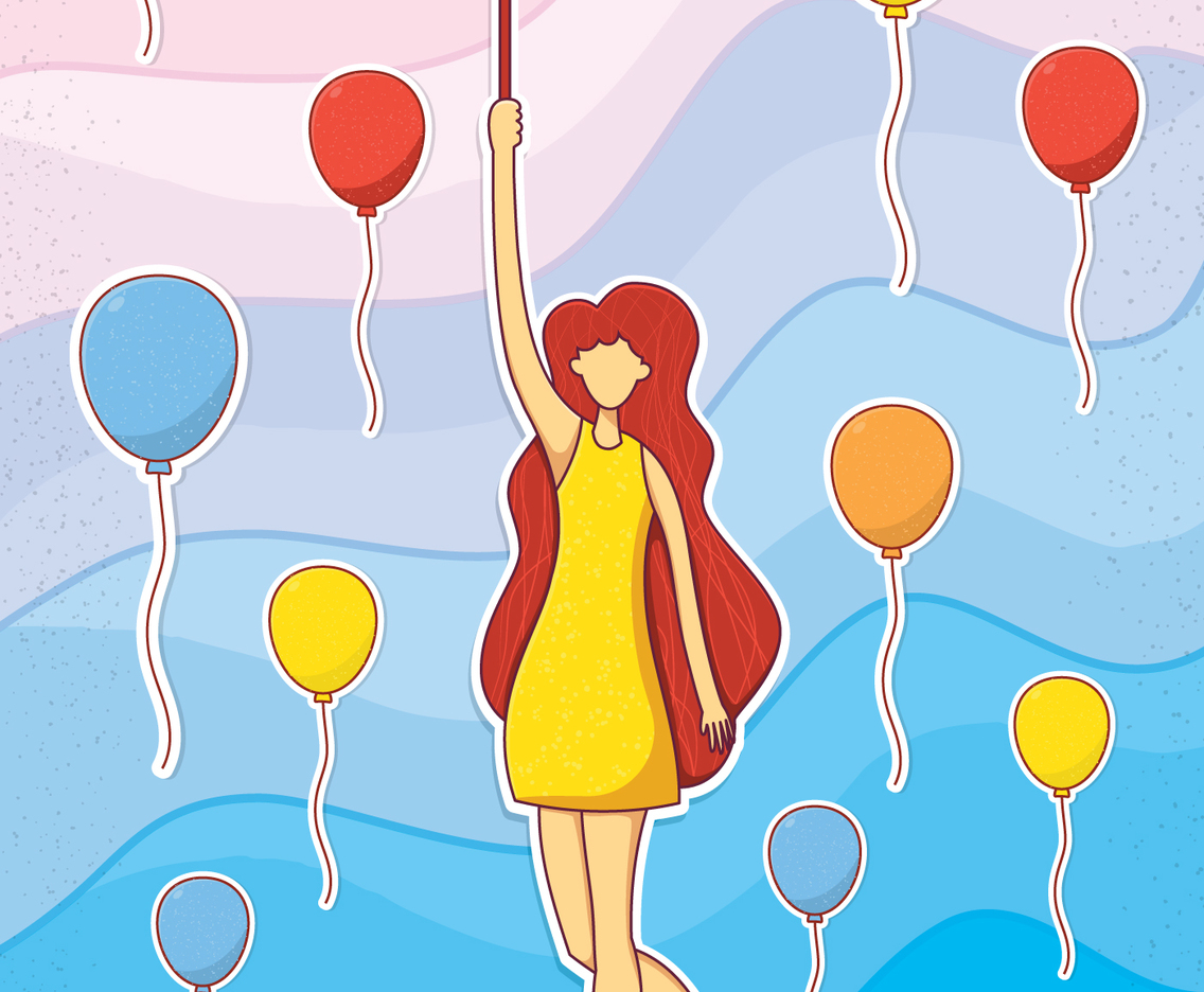 Girl holding umbrella
