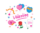 Valentine Doodle Icons
