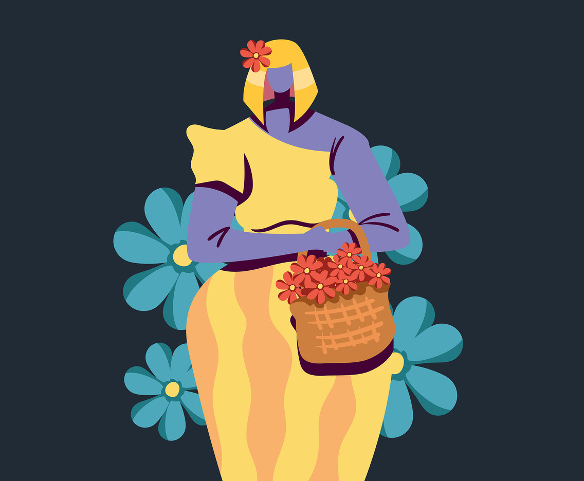 Girl with FLowers