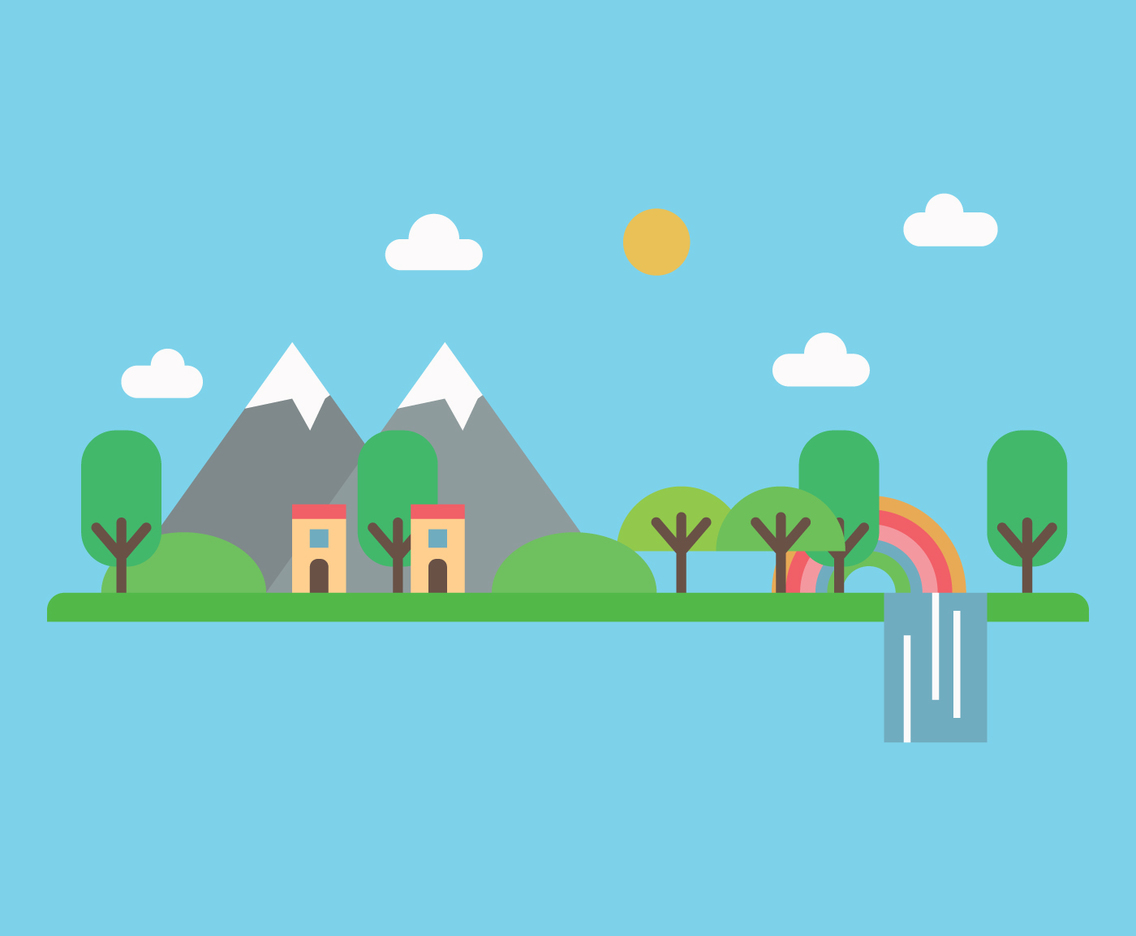 Flat Spring Landscape