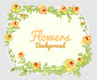 Spring Flowers Background Vector