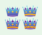 Unique Crown Clipart Set Vectors