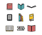 Book Icon Outlined Set