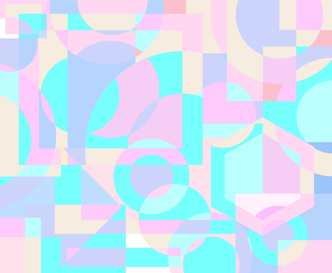 Geometric Shapes Pastel Background Vector