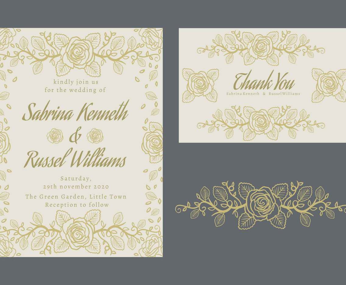 Wedding invitation card