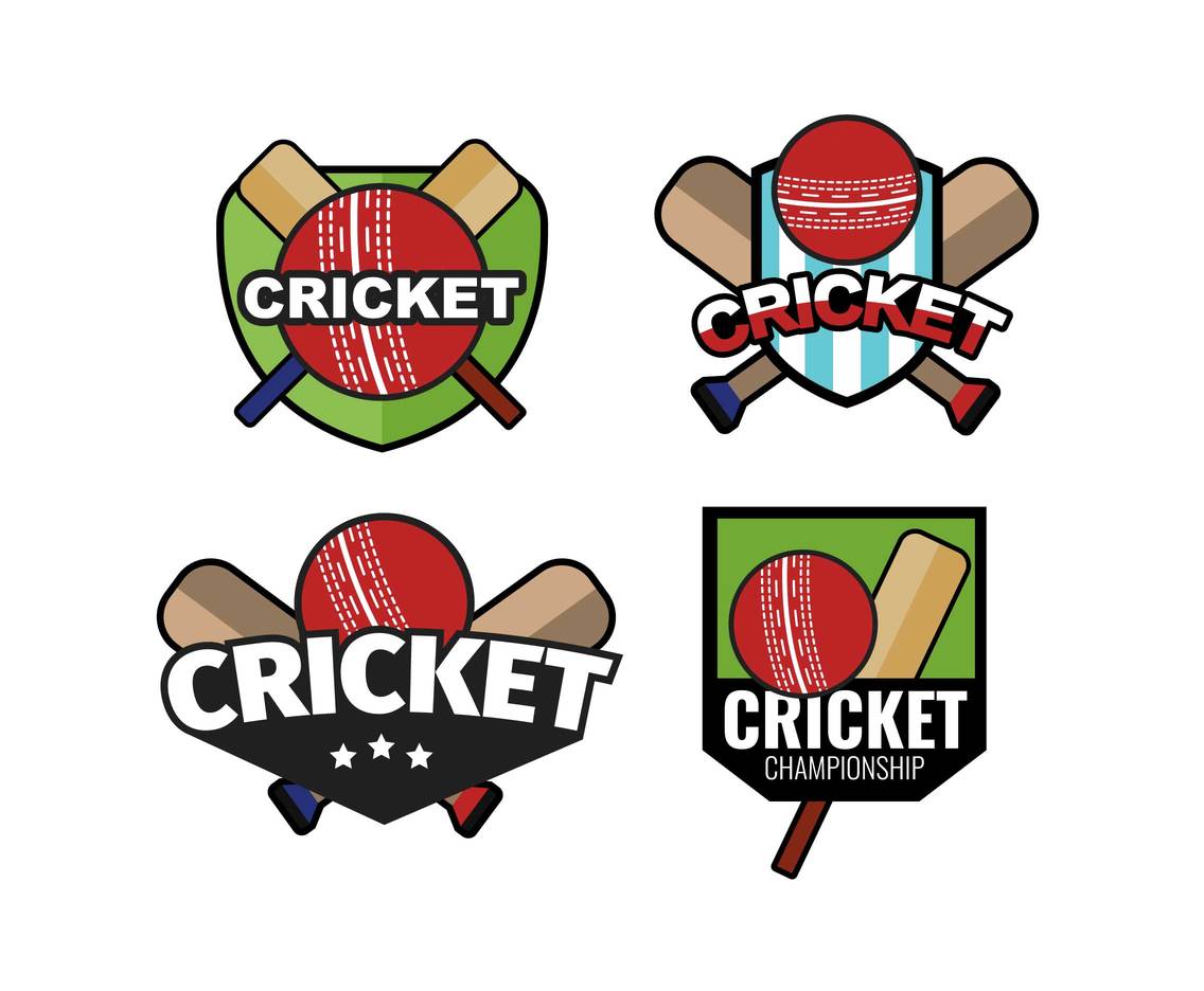 Cricket Logo Badges Vector