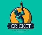 Cricket Championship Logo Vector