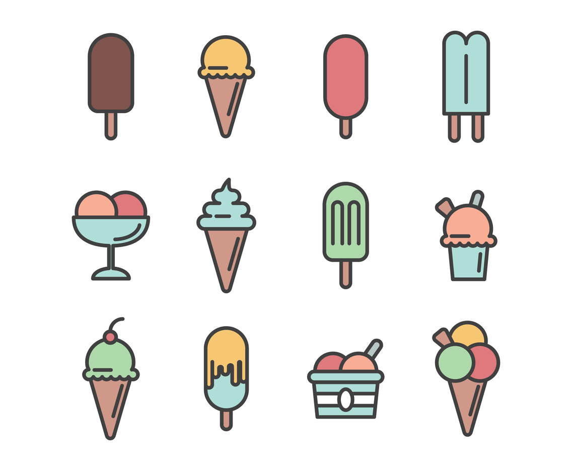 Outlined Ice-Creams